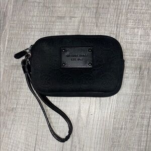 Michael Kors Embossed Black Wristlet